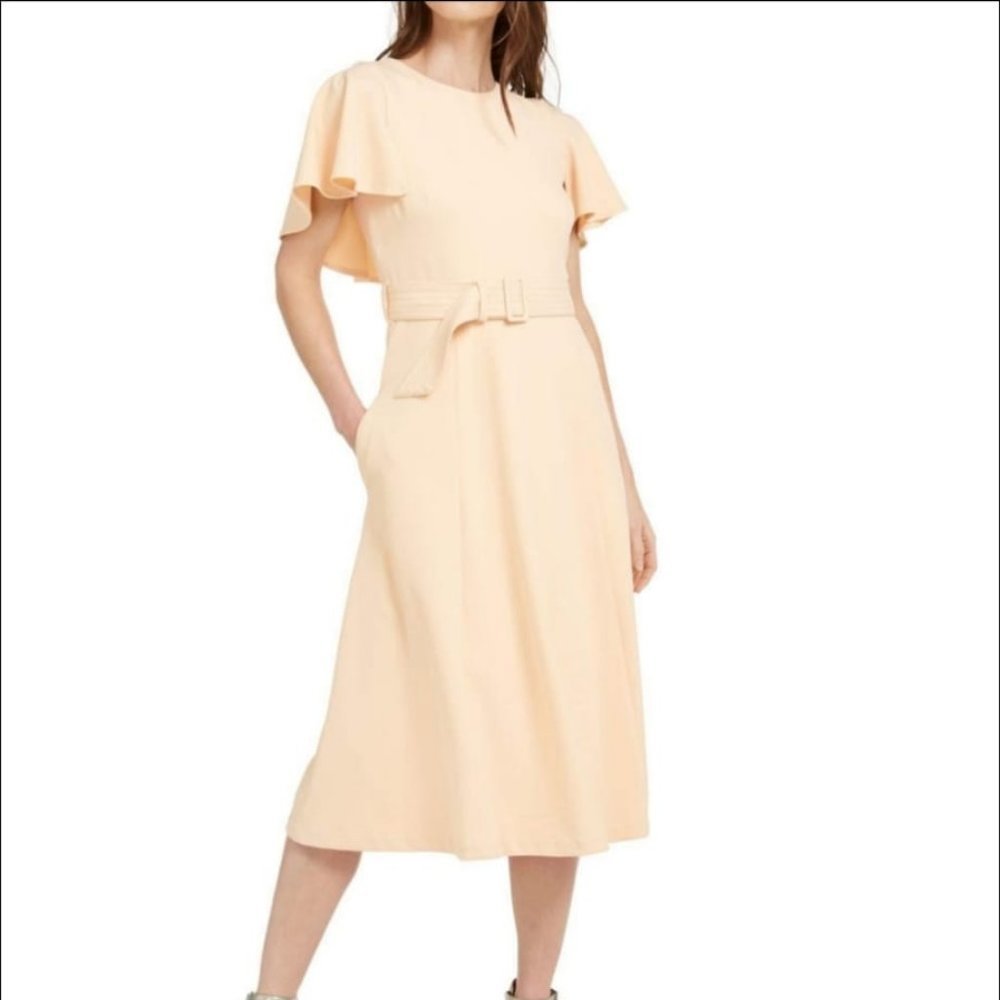 CALVIN Klein midi dress, good as new, worn twice. size 10 fits (10-18)